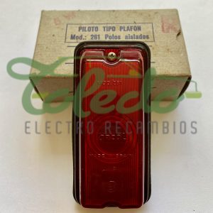 PILOTO tipo Plafon RECTANGULAR ROJO Arcol 5w