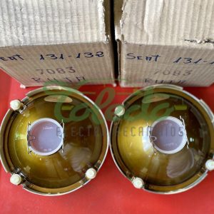 JUEGO DE OPTICAS FAROS LUZ DE RUTA SEAT 131 132 128 INFASA casquillo europeo - Imagen 3
