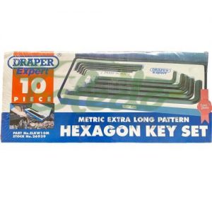 JUEGO DE LLAVES HEXAGONAL EXTRA LARGO 10 PCS DRAPER 26939