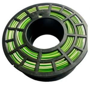 1mm CABLE INSTALACION UNIPOLAR VERDE/BLANCO POR METRO - Imagen 1