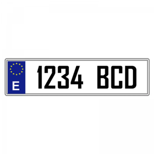 Placa de Matricula Europea Metálica