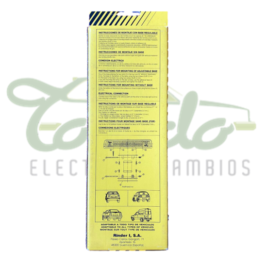 3ra Luz de freno Marca Rinder stock antiguo y alta calidad en las palmas.