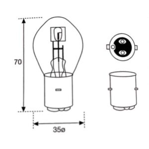 LAMPARA 12V 45/40W BA20D