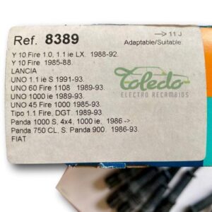JUEGO CABLES BUJIAS FIAT PANDA TIPO UNO LANCIA Y10 FAE 83890