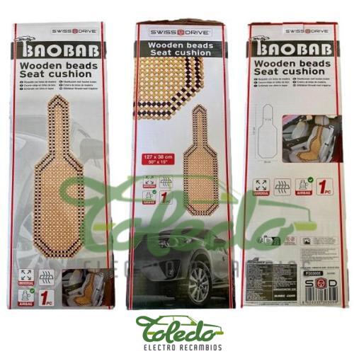 CUBRE ASIENTOCON BOLAS DE MADERA UNIVERSAL