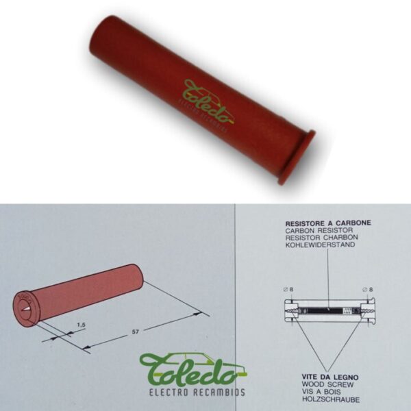 EXTENSION MT1000760 Supresor de bobina con resistencia de carbono de 57 mm en Gran Canaria