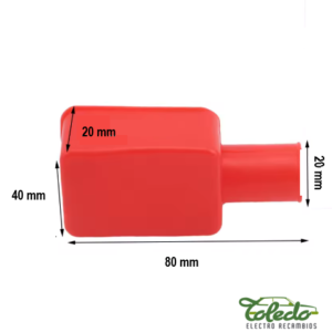 CUBRE BORNES RECTANGULAR DE GOMA - Imagen 2